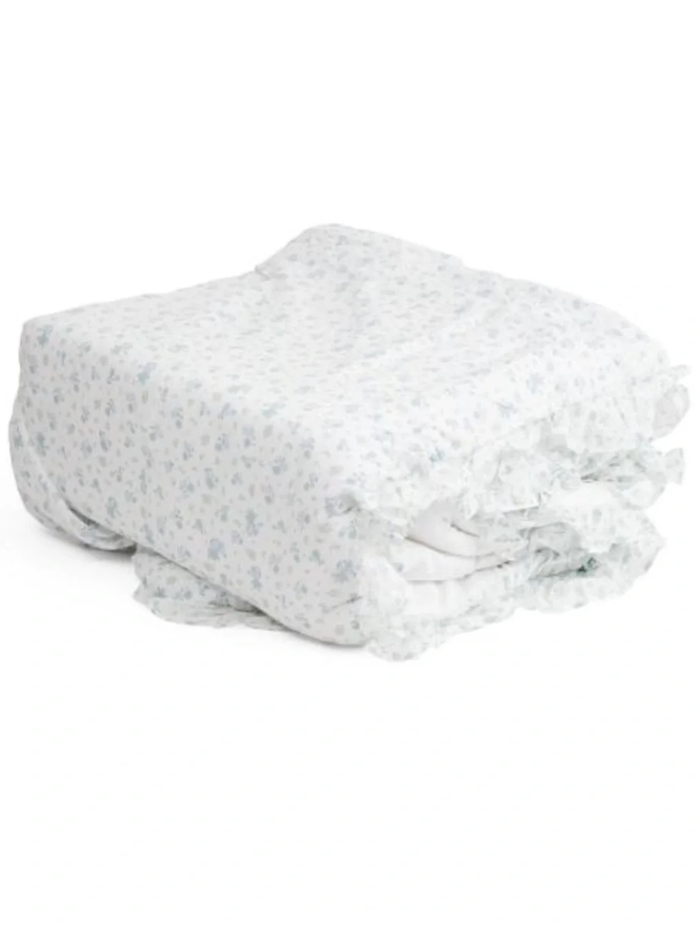 Peri Home Floral Ruffle Comforter Set - Light Blue and White